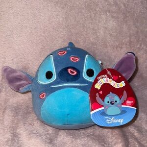 Disney Stitch Squishmallow with Kisses XS
